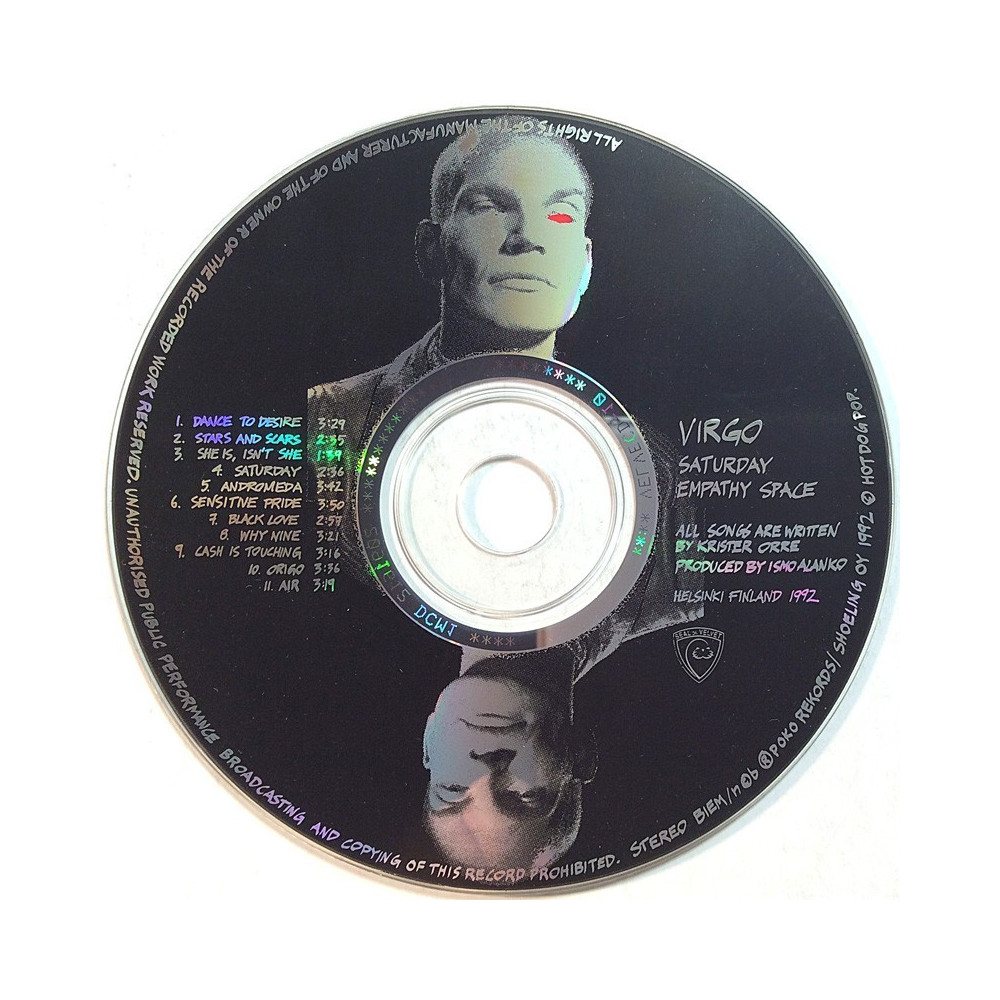 Virgo: Saturday Empathy Space  kansi Ei kuvakantta levy EX kanneton CD