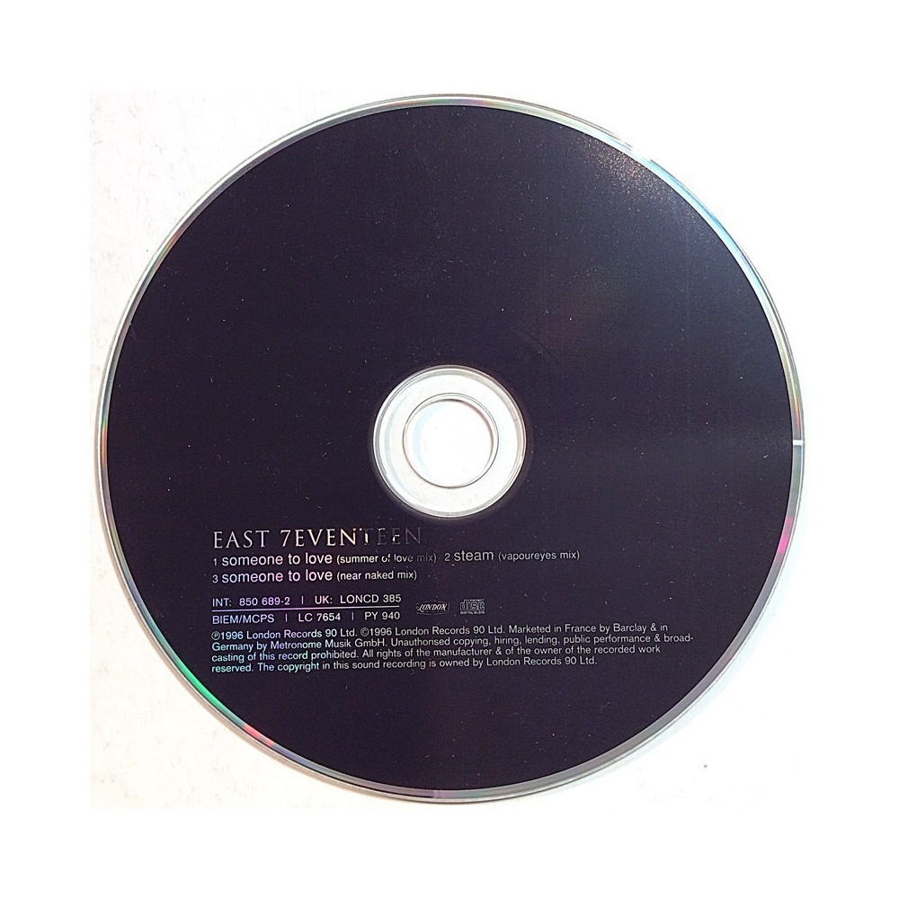East 7eventeen 1996 850 689-2 Someone To Love cd-single CD no sleeve