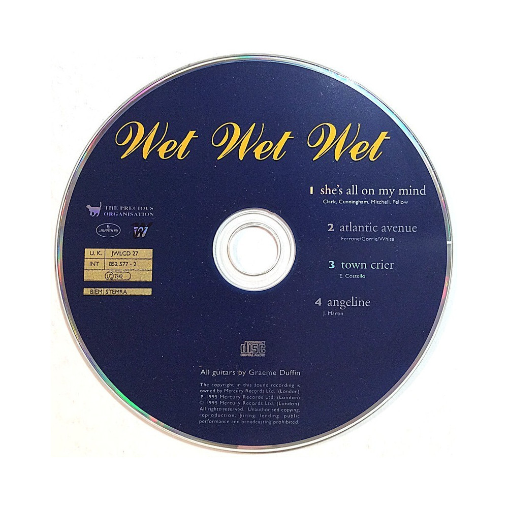 Wet Wet Wet 1995 852 577-2 She's All On My Mind cd-single CD no sleeve