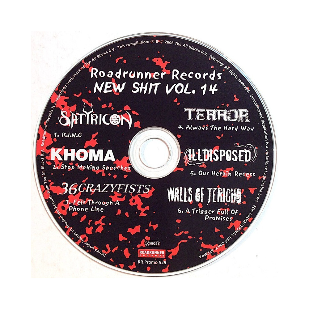 Satyricon, Terror, Homa ym. 2006 RR Promo 929 New Shit Vol.14 CD no sleeve