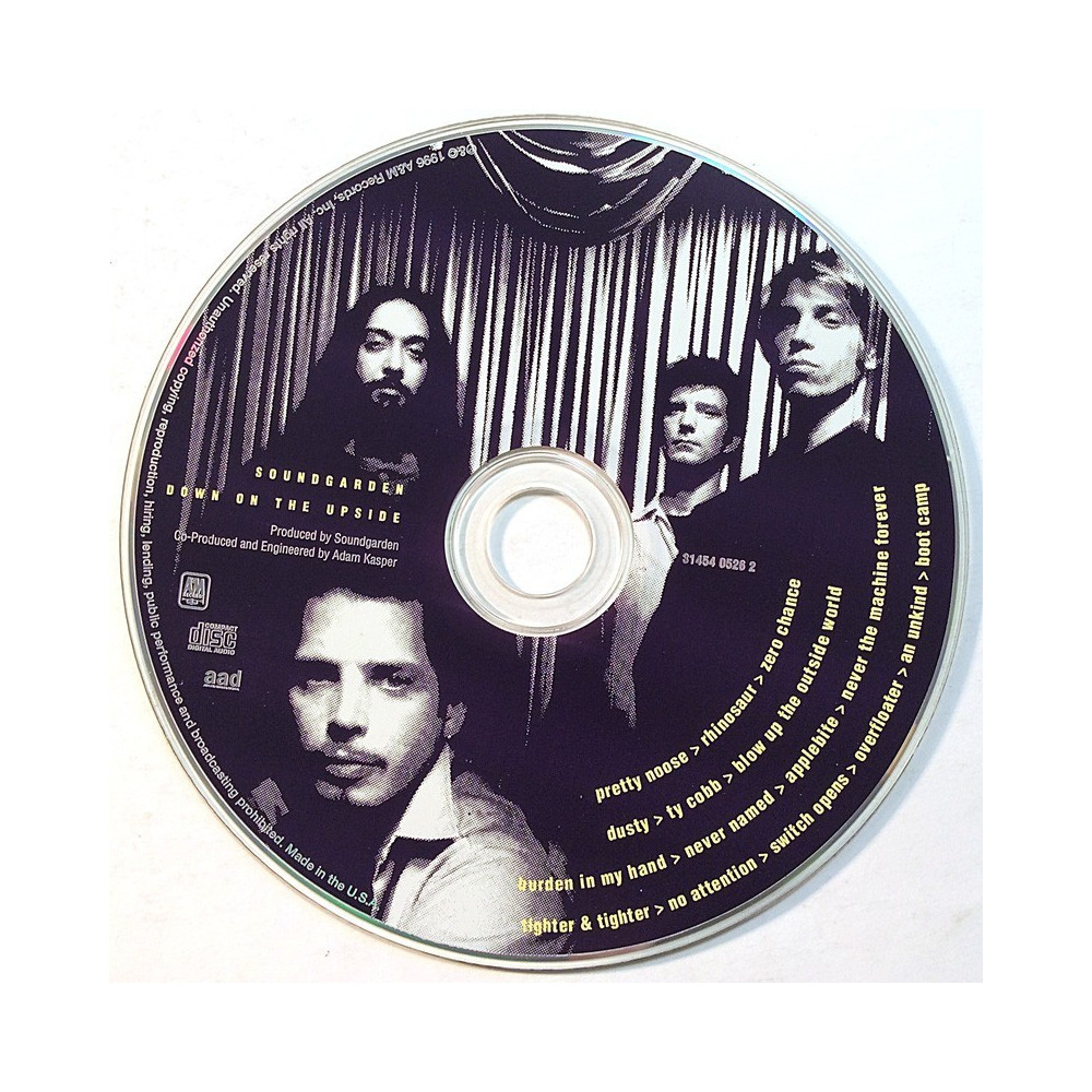 Soundgarden: Down On The Upside  kansi Ei kuvakantta levy EX kanneton CD