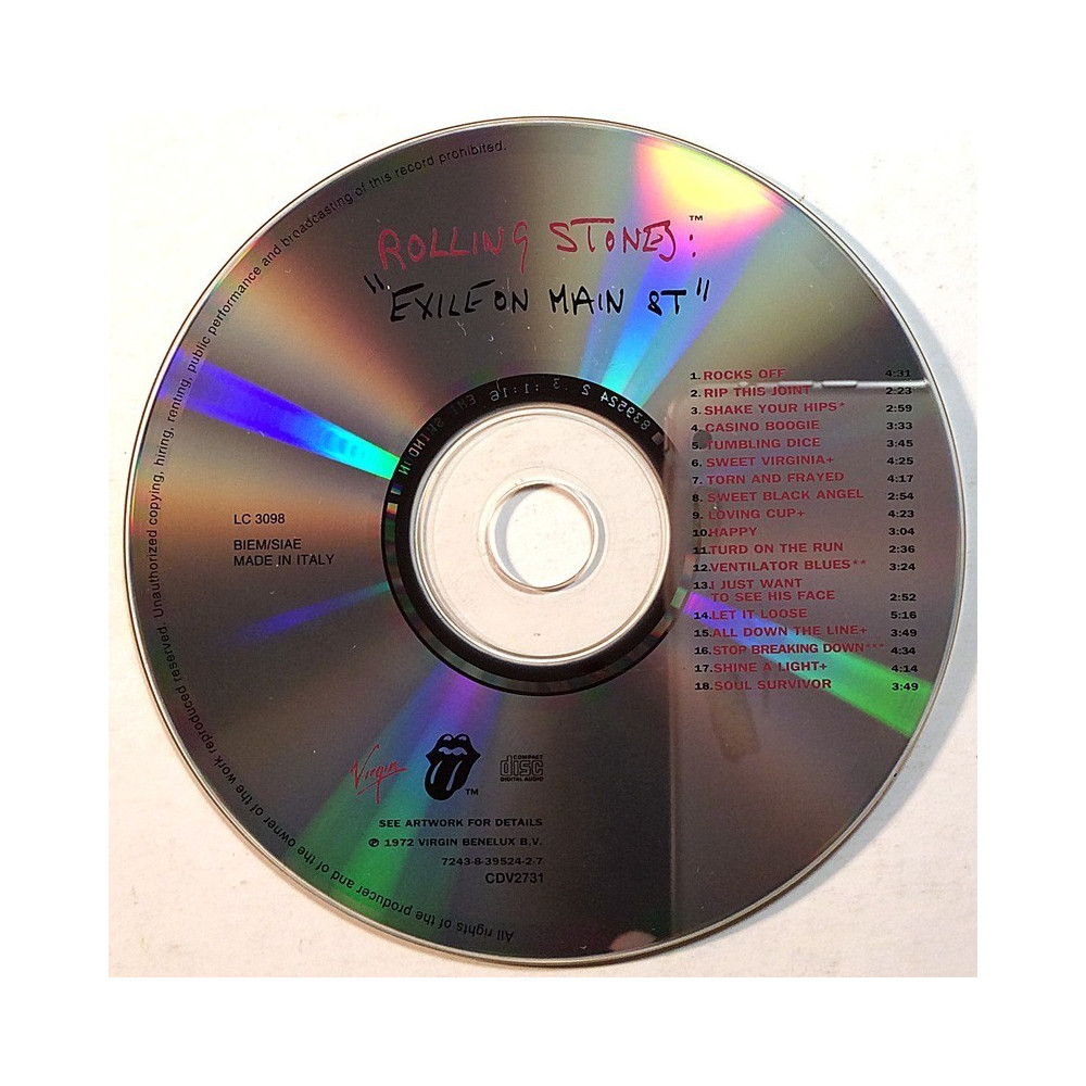 Rolling Stones 1972 CDV 2731 Exile On Main St. CD no sleeve