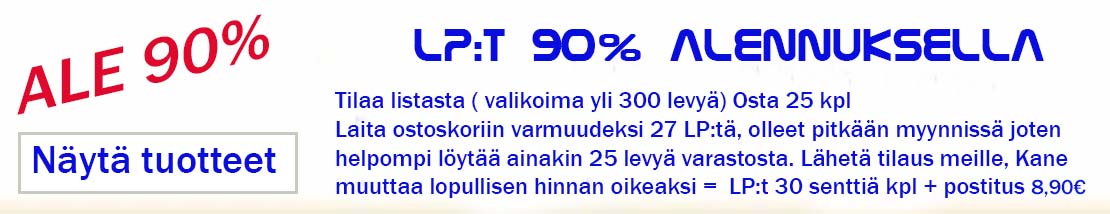 bonus LP:t 90 prosentin alennuksella